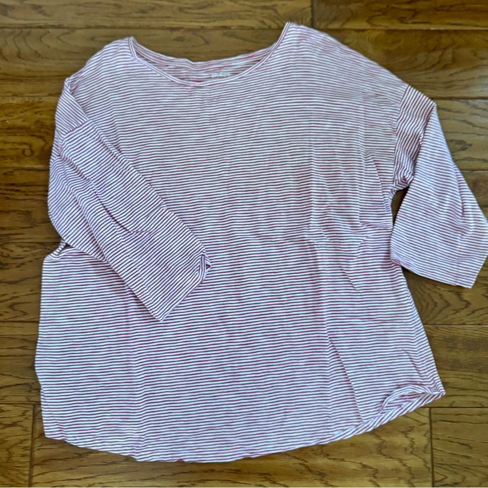 Chico’s Striped Red and White Women's Top